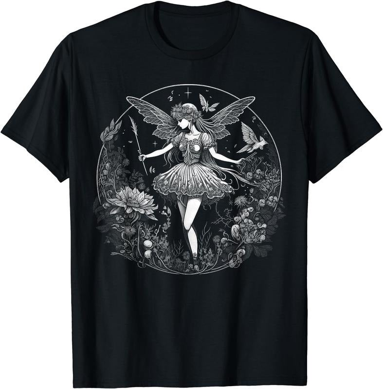 Cute Fairycore Floral Fairy Aesthetic Girls Women Graphic T-Shirt Hoodie, Sweatshirt | HypeDripTees.com