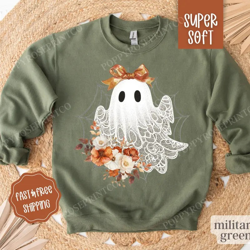 Cute Ghost Fall Halloween Cute Ghost T-Shirts, Hoodie, Sweatshirt