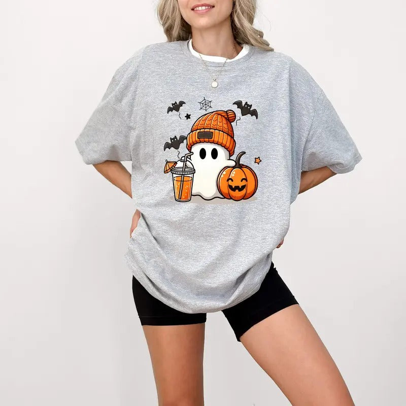 Cute Ghost T-Shirt, Halloween T-Shirt, coffee T-Shirt, bougie T-Shirt, bougie ghost, Halloween T shirt, Trending...