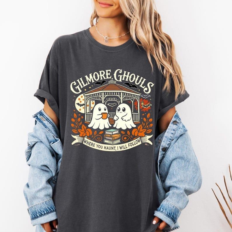 Cute Gilmore Ghouls Tshirt, Ghost Parody Halloween Tee, Fall Shirt for Gilmore Girl Fans, Halloween Shirt, TV Show Fan...