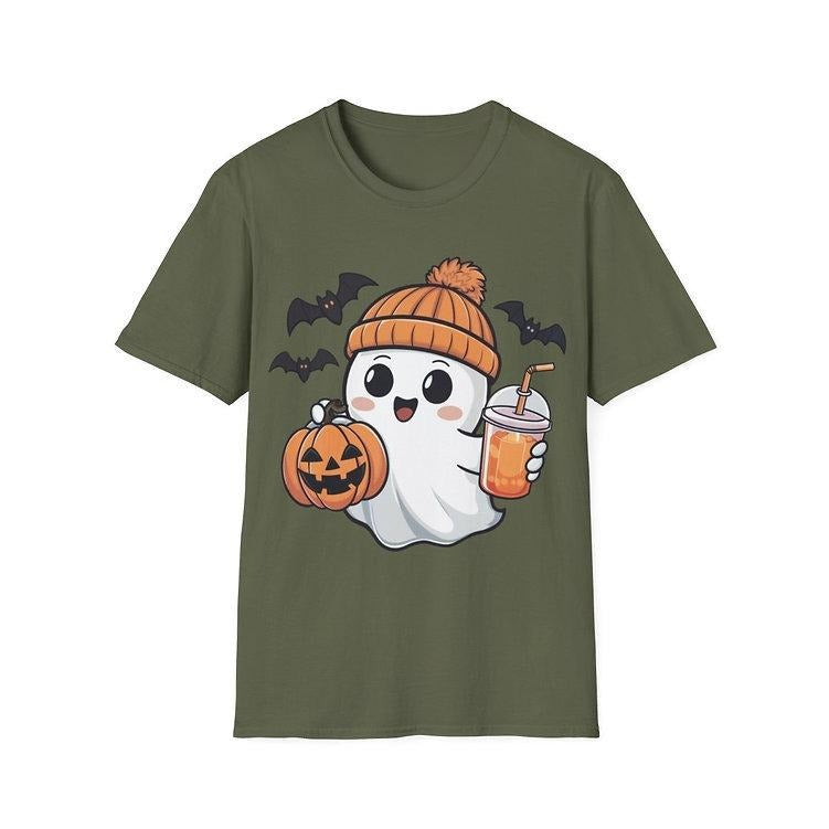 Cute Halloween Ghost T-Shirt, Spooky Season Unisex T-Shirt Fabric Comfort Hoodie, Sweatshirt | HypeDripTees.com