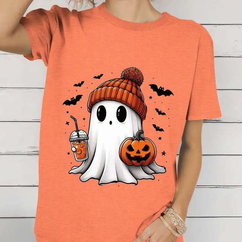 Cute Halloween Ghost.  Casual Everyday Relaxed Halloween Unisex T-Shirt. Hoodie, Sweatshirt | HypeDripTees.com