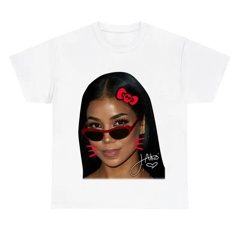 Cute Halloween Jhene Tee, Jhene Red Kitty Shirt Hoodie, Sweatshirt | HypeDripTees.com