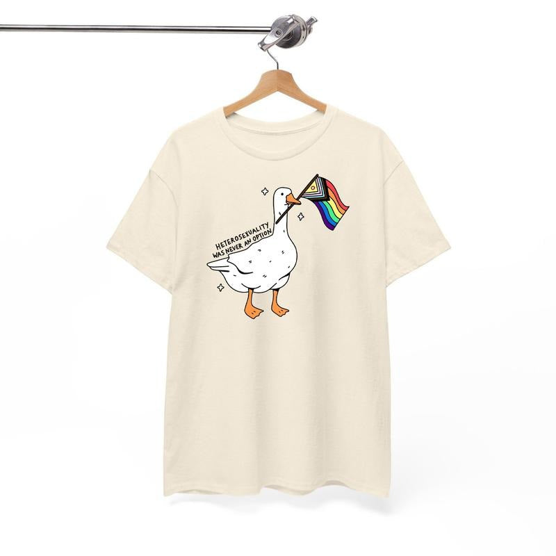 Cute LGBT Goose T-Shirt Sweater, LGBT Shirt, Rainbow Ally Shirt, Respect Pronouns Day Tees, Silly Goose Tees, Pride Gift...