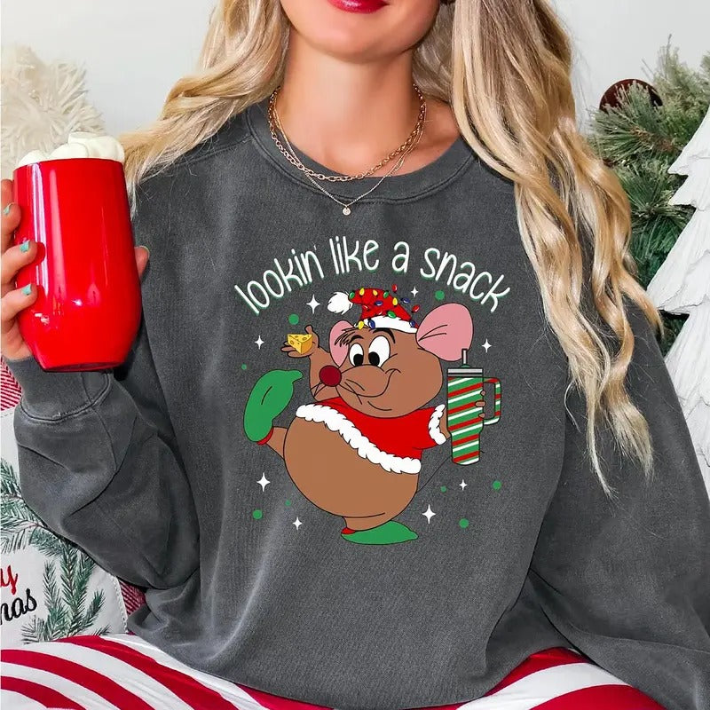 Cute Looking Like a Snack Christmas Sweatshirt, Cute Christmas Hoodie, Family Christmas Shirt, Funny Christmas...