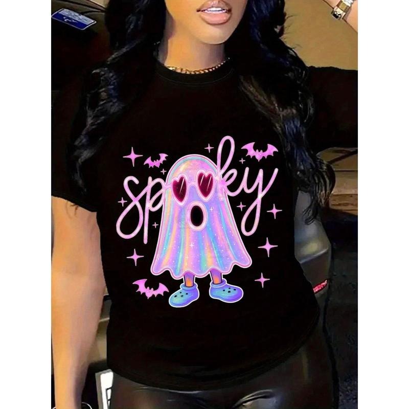 Cute Neon Ghost, Halloween Boo, Neon Halloween, Boo Ghost Shirt, Retro Disco Rainbow Ghost, Halloween Girl StyleWomen's...