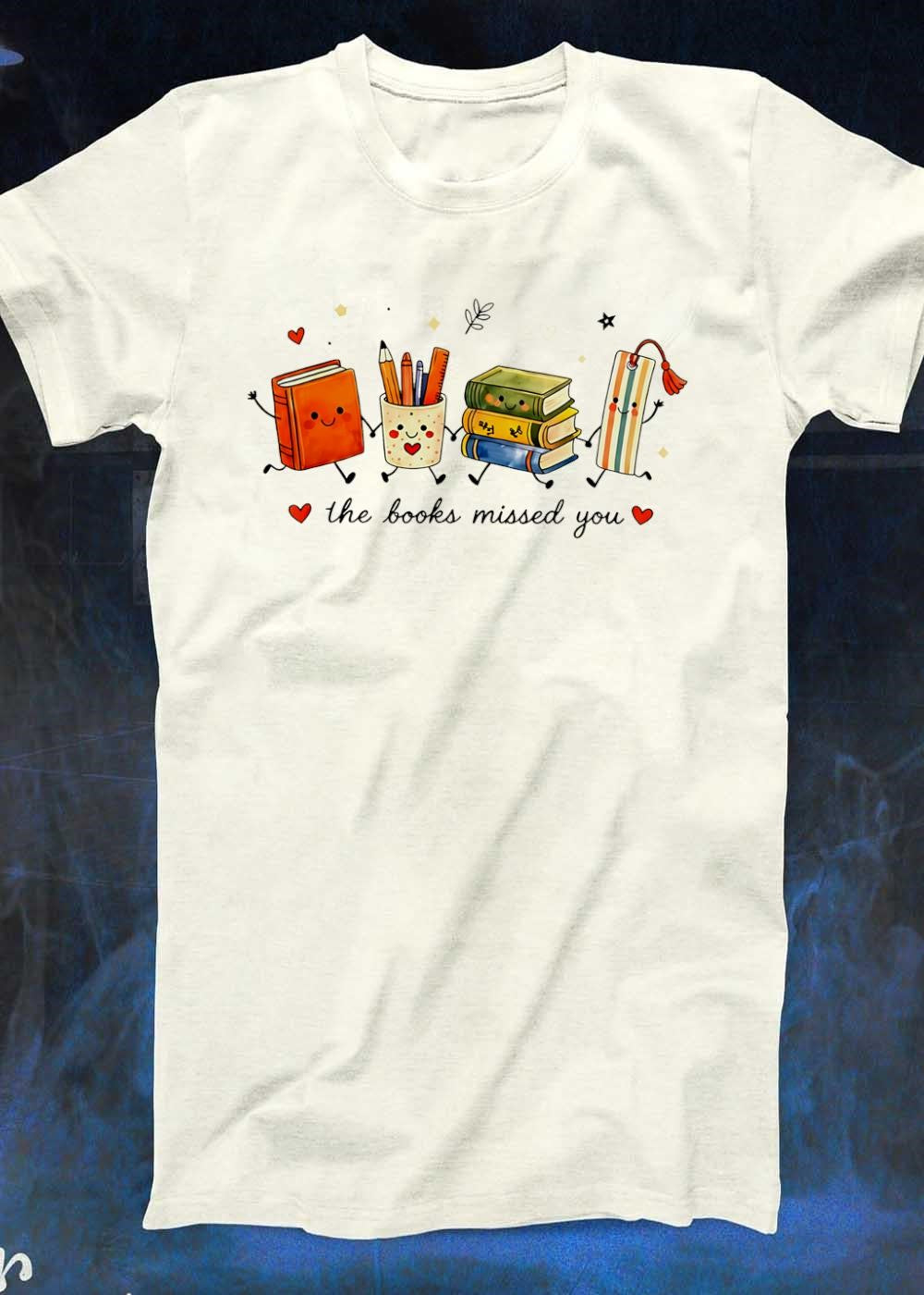 Cute Reading Illustration The Books Missed You T-Shirt