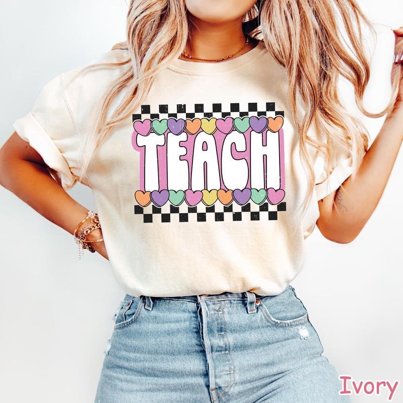 Cute Teacher Valentine Shirt, Valentine's Day Teacher, Valentine Gift for Teacher, Love Teaching T-shirt Hoodie, Sweatshirt