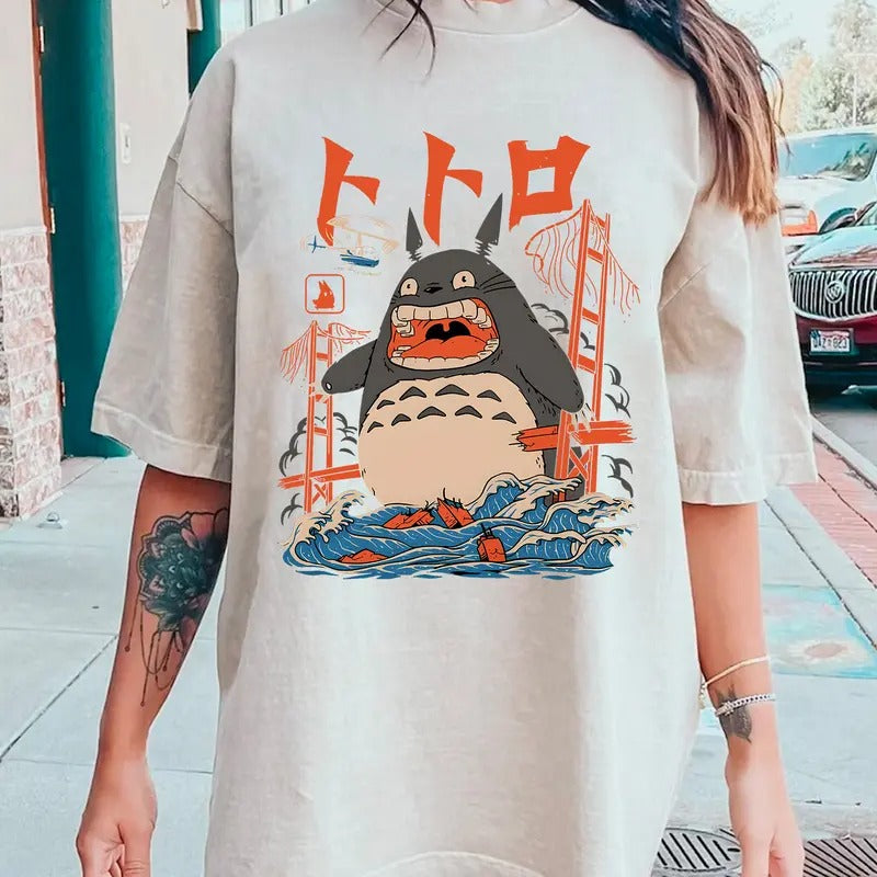 Cute Totorro Sweatshirt-Tshirt,  Retro 90s Movie Shirt, Gift For Men, For Women, All Sizes Hoodie | HypeDripTees.com
