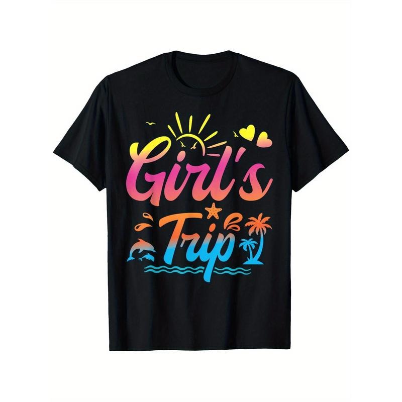 Cute Trip T-Shirt,  Suitable for Women,  Friends, Black Round Neck Short Sleeves, Hoodie, Sweatshirt | HypeDripTees.com