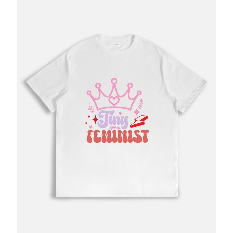 Cute and Empowering T - Shirt with a Feminist Theme: "Tiny Feminist" Hoodie, Sweatshirt | HypeDripTees.com