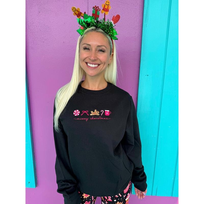 Cutesy Christmas Treat Embroidered Sweatshirt T-Shirts, Hoodie | HypeDripTees.com