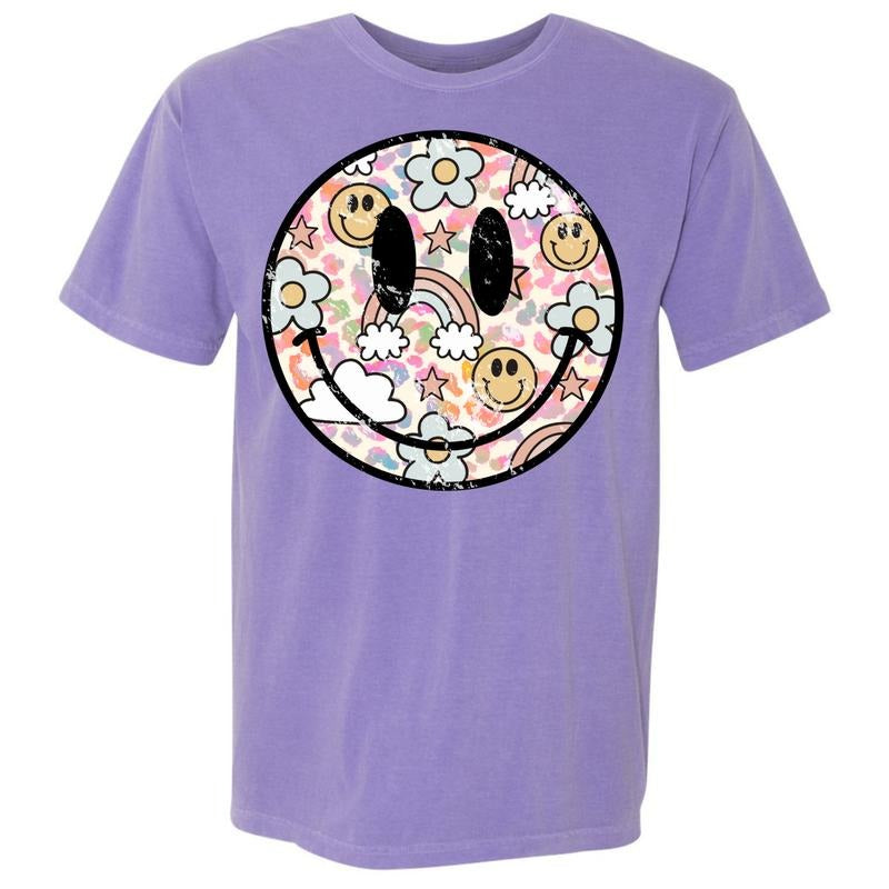 Cutesy Retro Happy Face Comfort Colors T-Shirt 'NLB' Hoodie, Sweatshirt | HypeDripTees.com