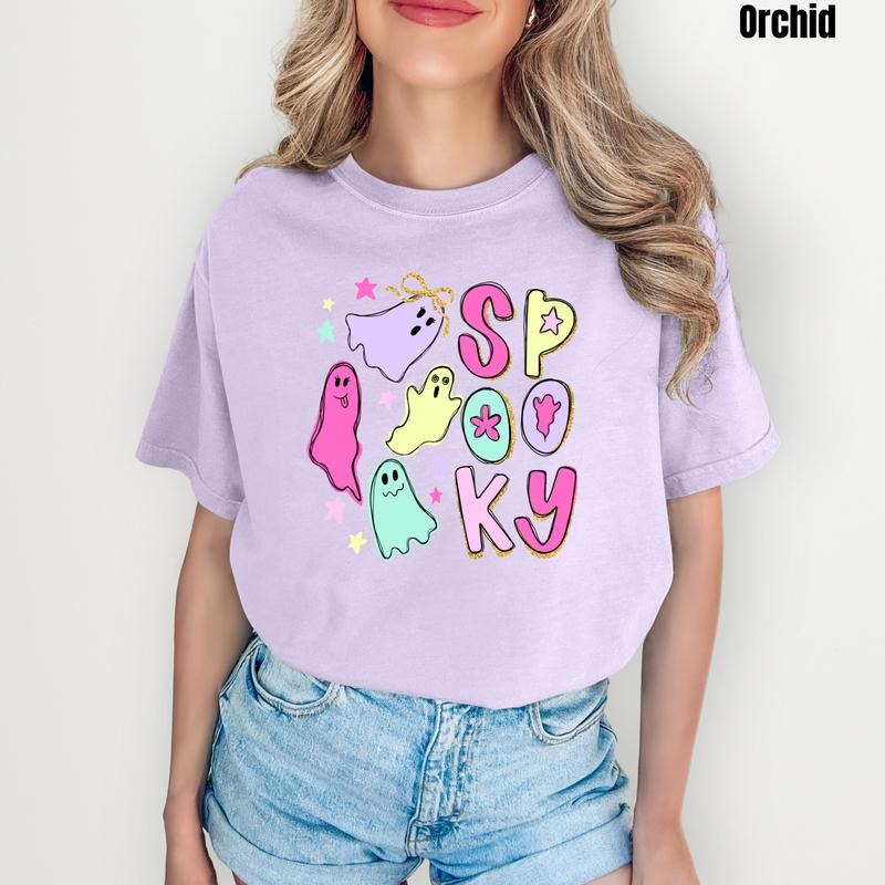 Cutesy Spooky Ghosts Comfort Colors T-Shirt 'NLB' Hoodie, Sweatshirt | HypeDripTees.com