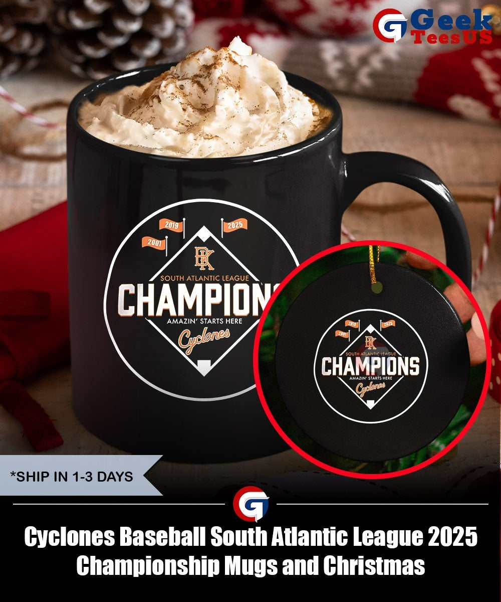 Cyclones Baseball South Atlantic League 2025 Championship shirt