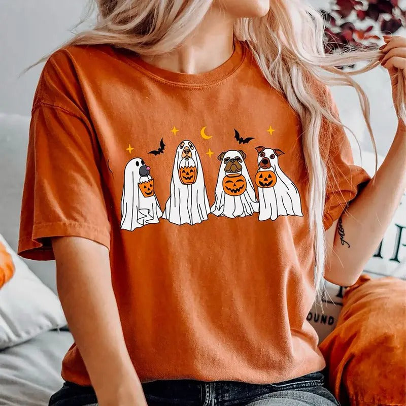 Сute Ghost Dog Shirt, Dogs Halloween Shirt, Ghost Dogs T-shirt, Dog Lovers T-Shirt, Halloween Dogs Sweatshirt, Spooky...