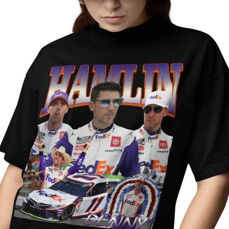 D3nny H4mIin T Shirt, Vintage Nas.car Shirt, Race Car Lover Shirt, Racing Driver Shirt, Motorsports Clothing, Racing...
