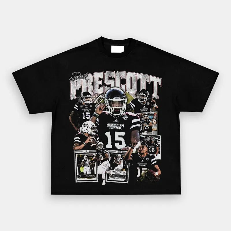DAK PRESCOTT TEE- Vintage baseball Graphic T-Shirt PGA Masters The Open Golf Casual Classic Cotton Fabric Menswear Top...