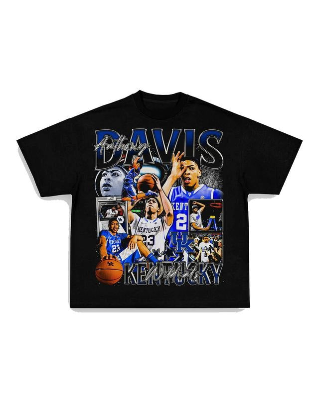 DAVIS - KENTUCKY TEE Print Short Sleeve T-Shirt Menswear Top Basketball Man Streetwear Tshirt Tropical Shortsleeve...