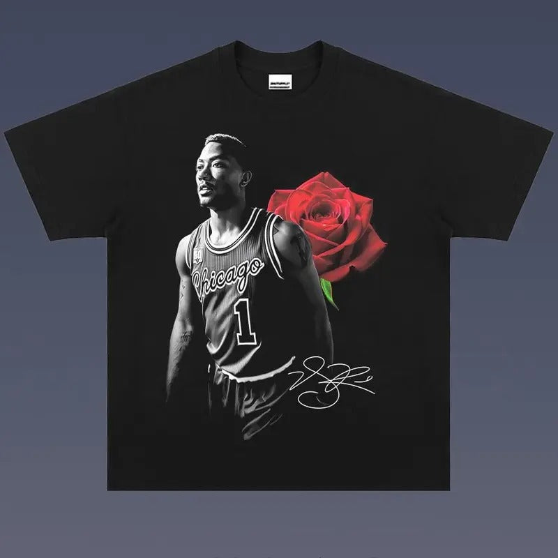 DERRICK ROSE  Tee | Vintage Tee Graphic T-Shirt Sweatshirt Hoodie | Sport Tee - Gift For Fan 3.4 | HypeDripTees.com