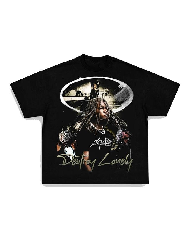 DESTROY LONELY TEE Print Short Sleeve T-Shirt Menswear Soft Top Breathable Underwear Man Tshirt Streetwear Casual Fabric...