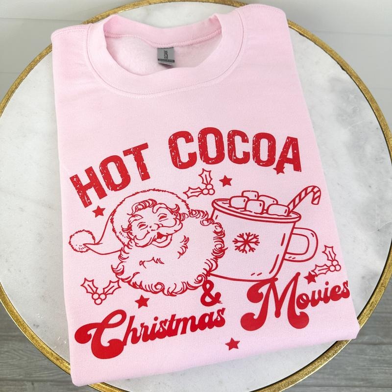 DOORBUSTER - Hot Cocoa & Christmas Movies Sweatshirt *Final Sale* T-Shirts, Hoodie | HypeDripTees.com