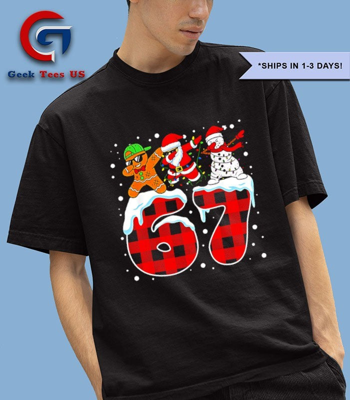 Dabbing Santa 67 Six Seven Christmas shirt