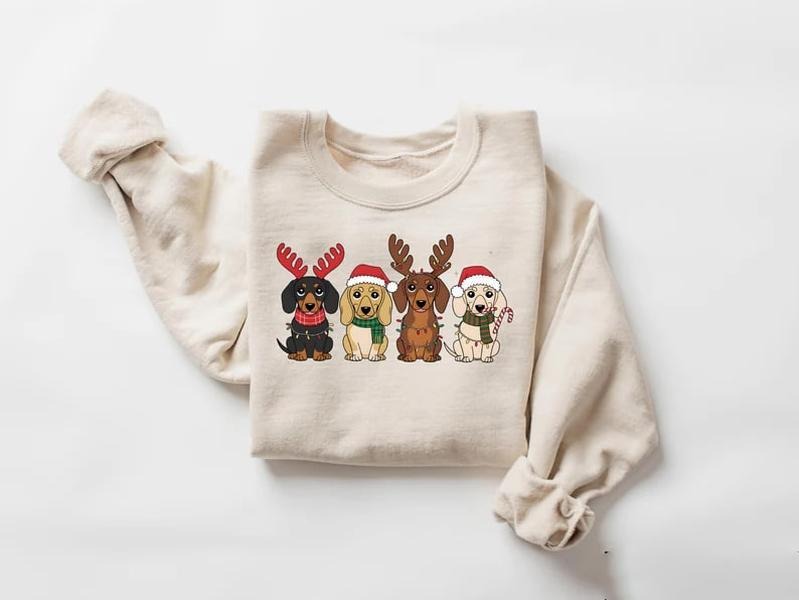 Dachshund Christmas Sweatshirt, Dachshund Christmas Shirt, Christmas Gift For Dog Lover, Dachshund Owner Xmas Shirt,...
