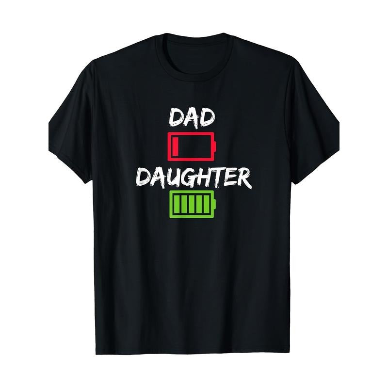 Dad & Daughter Battery Graphic T-Shirt