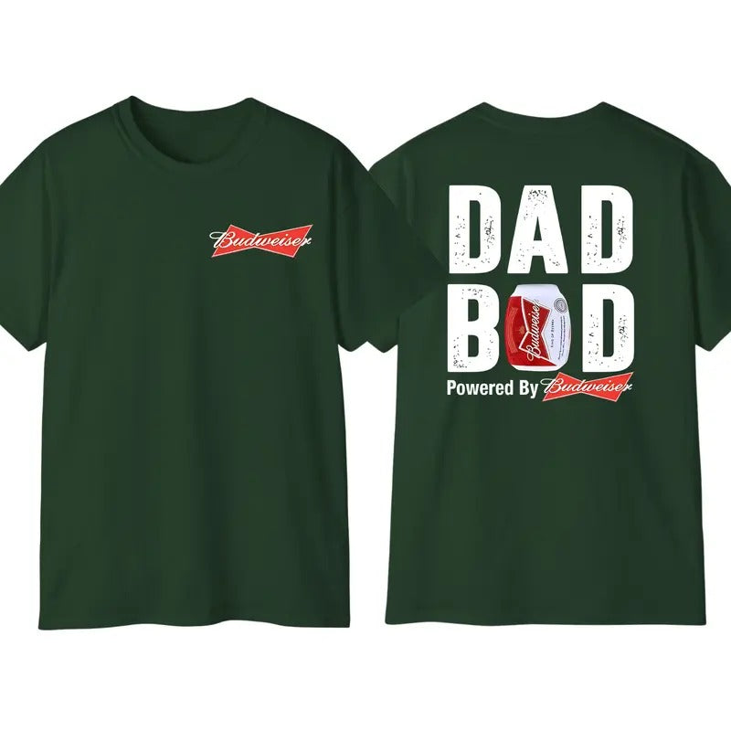 Dad Bod Powered Budweiser 2 Sided Woman Classic T-Shirts, Hoodie, Sweatshirt