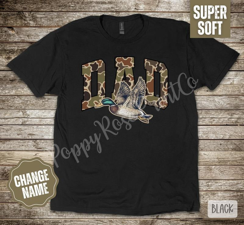 Dad Duck Gildan TShirt, Father's Day, Hunting Shirt, Men's Camo Tee, Gift for Him Hoodie, Sweatshirt | HypeDripTees.com