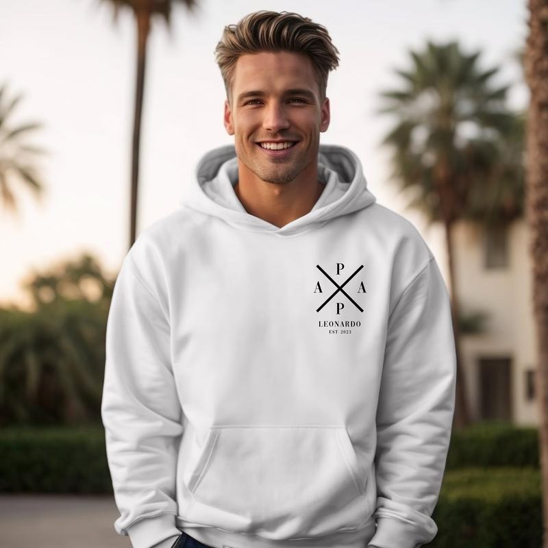 Dad Hoodie Personalized with Name and Year, Father Hoodie Gift, Expecting Dad Announcement, Father's Day Gift, Dad...