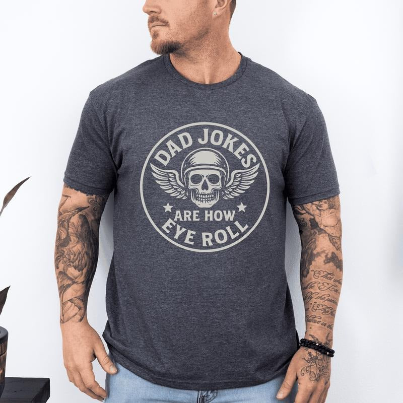 Dad Jokes Are How Eye Roll, Funny, Father's Day, Husband, Guy Gift, Brother, Soft Style T-Shirt, Soft Style Tee, Men's...