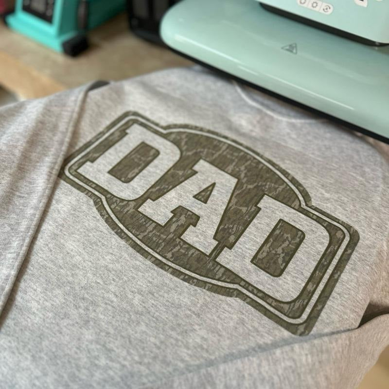 Dad Old School Camo Oversized Print Crewneck Sweatshirt T-Shirts, Hoodie | HypeDripTees.com