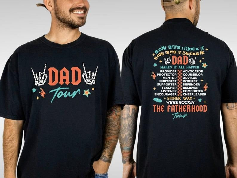 Dad Tour Shirt, Gift For Dada, Fatherhood Shirt, Father's Day Shirt, Gift For Father, Some Days I Rock It Shirt, Trendy...