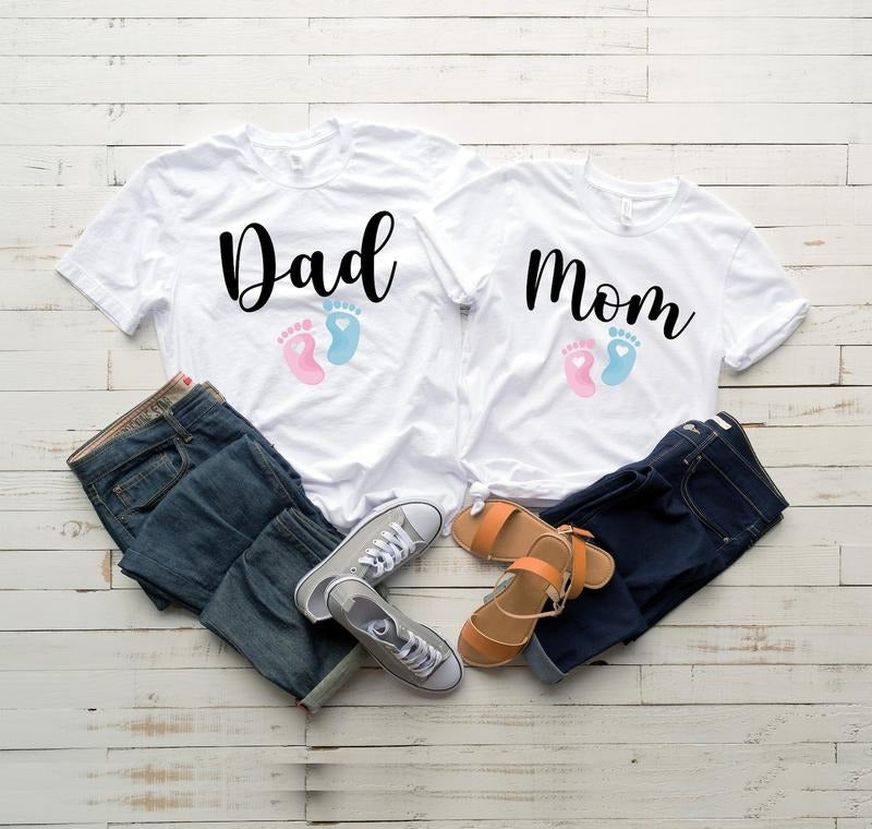 Dad mom Shirt, Gender Reveal Sweatshirt, Team Girl Shirts, Team Boy, Baby Shower Tee, New Mom Gifts Hoodie | HypeDripTees.com