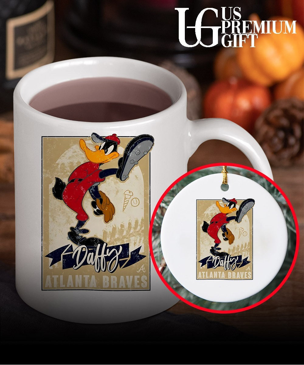 Daffy Duck Pitch Atlanta Braves baseball cartoon shirt