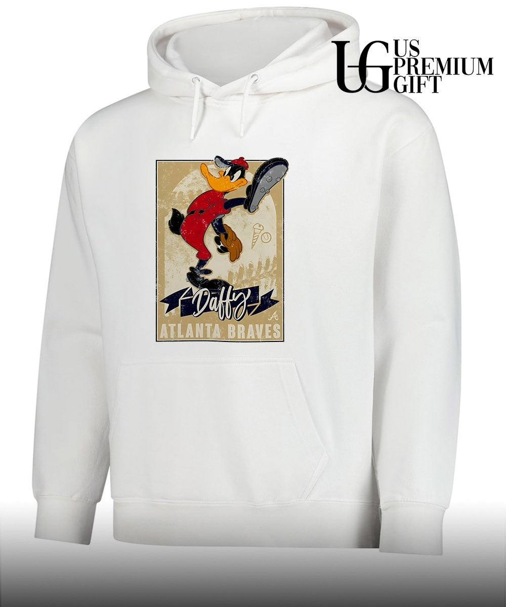 Daffy Duck Pitch Atlanta Braves baseball cartoon shirt