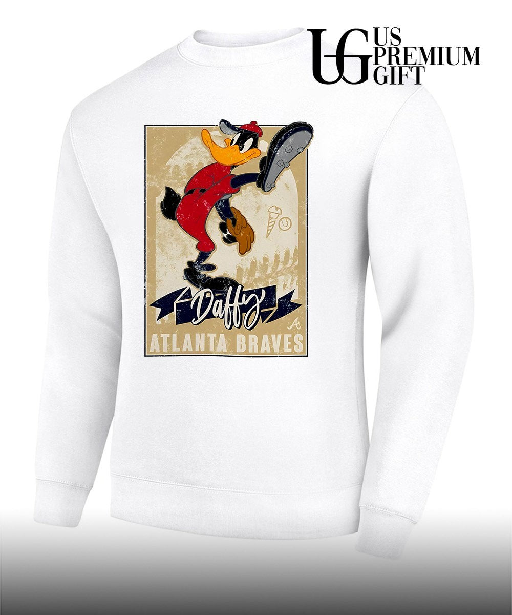Daffy Duck Pitch Atlanta Braves baseball cartoon shirt