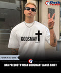 Dak Prescott wear Godsmart James shirt