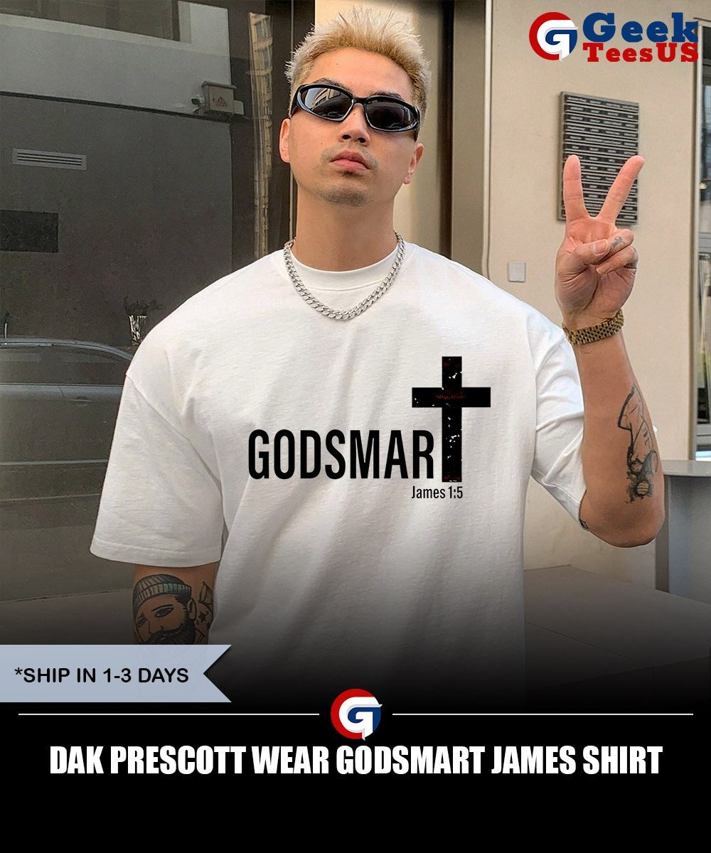 Dak Prescott wear Godsmart James shirt