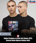 Dallas Cowboys vs New York Giants 2025 Season Home Opener helmet shirt