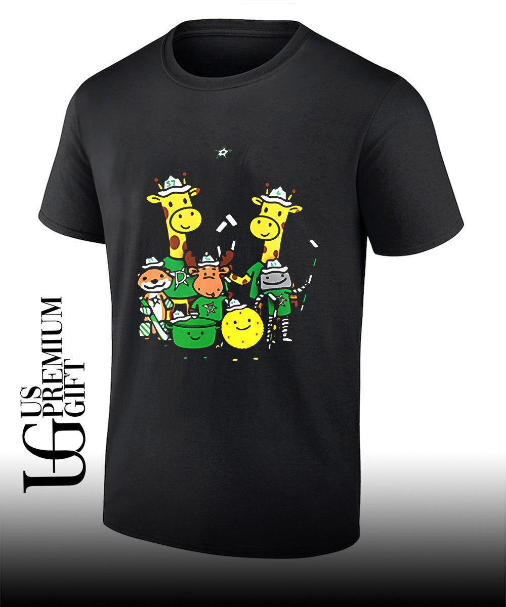Dallas Stars Giraffe group photo shirt