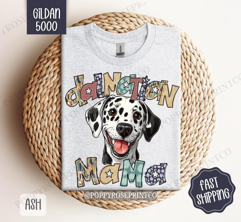 Dalmatian Mama Shirt Gildan, Dog Mom Women's Tee, Cute Women's Tshirt Plus Sizes Hoodie, Sweatshirt | HypeDripTees.com