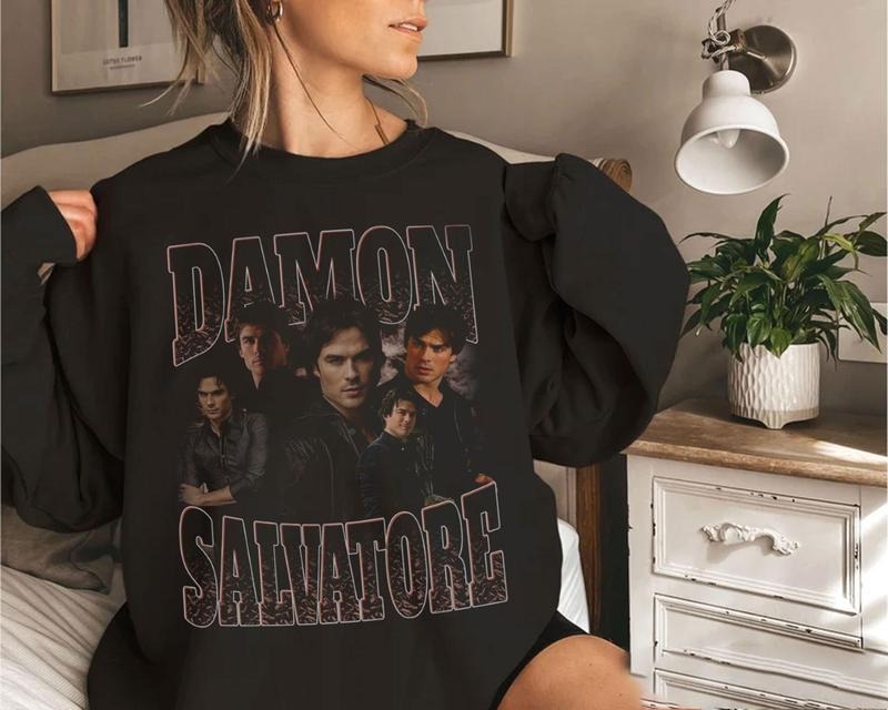 Damon Salvatore Sweatshirt,Salvatore Sweatshirt,TVD Ugly Christmas Sweatshirt, TVD Gift,Salvatore Brothers,Vampire Diares...