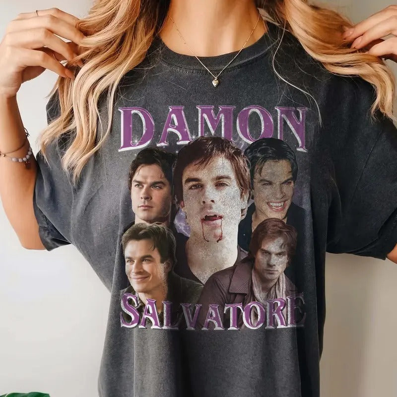 Damon Salvatore Ver 3 Fan Merch T-shirt, Sweatshirt, Hoodie, The Vampire Diaries Merch, TVD Fan Merch, Ian Somerhalder...