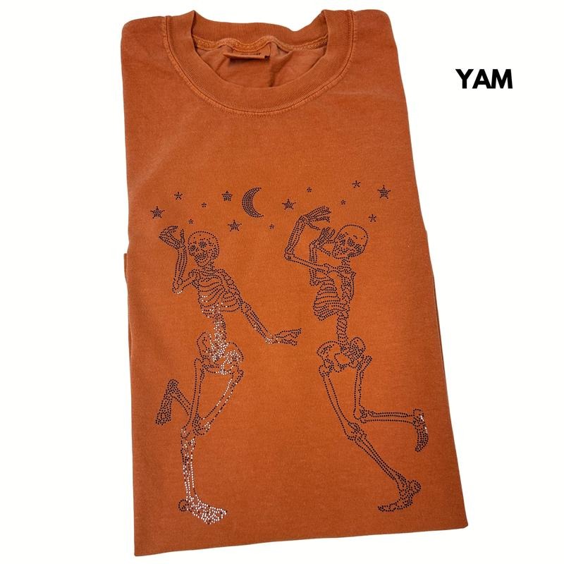Dancing Skeletons SPANGLED Comfort Colors T-Shirt Hoodie, Sweatshirt | HypeDripTees.com