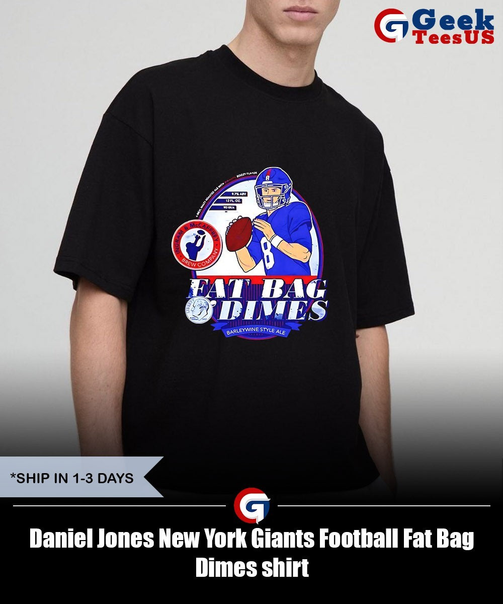 Daniel Jones New York Giants Football Fat Bag Dimes shirt