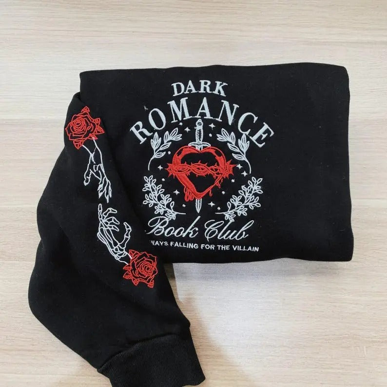 Dark Romance Book Club Sweatshirt, Trendy Literature shirt, Book Lover, Romance Reader Sweater Hoodie | HypeDripTees.com
