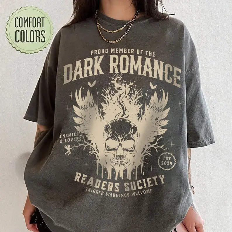 Dark Romance T-Shirt, Sweatshirt, Hoodie, Dark Romance Readers Society Shirt, Dark Academia Reading Shirt, Dark Romance...